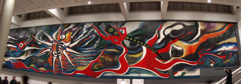 Illustration for article titled Japanese graffiti artist adds Fukushima disaster to famous A-bomb mural